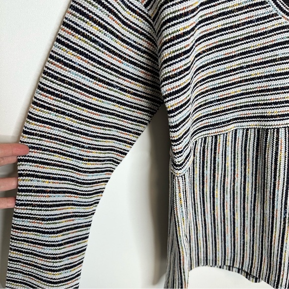 Modcloth Baja Beach Bliss Stripe V Neck Sweater Size Large - Picture 5 of 8